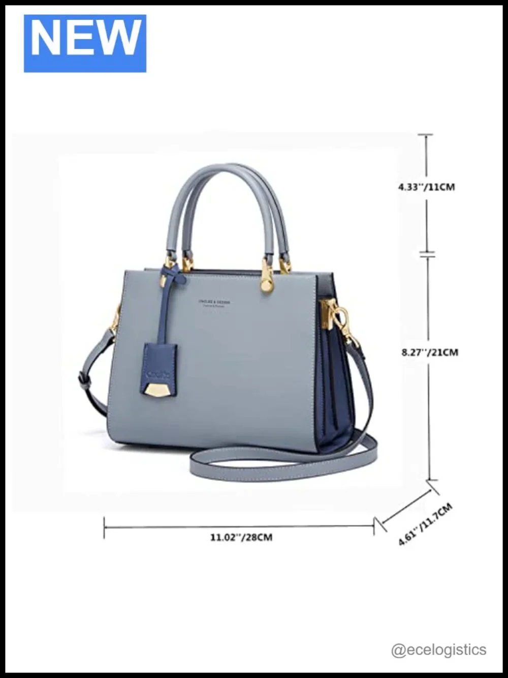 Genuine Leather Satchel Tote Handbag for Women, Large Capacity Shoulder Bag